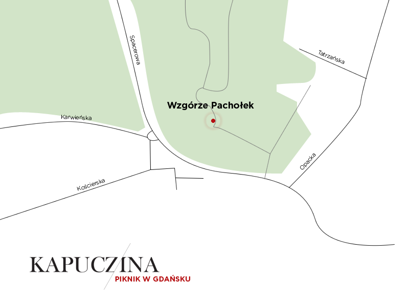 Jak dotrzeć na wzgórze Pachołek - mapa