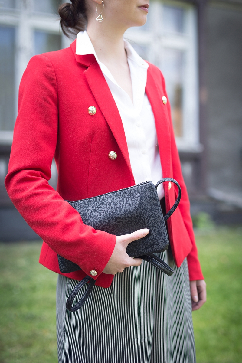 Stylizacja do pracy ze spodniami culottes