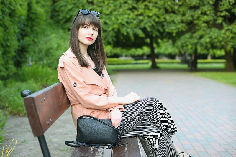 Kapuczina na ławce w parku