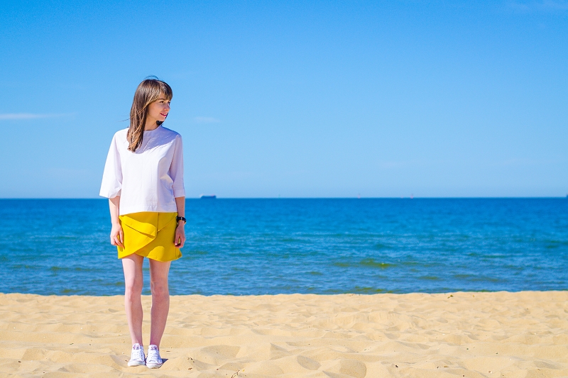 Kolorowa- owocowa sesja zdjęciowa nad polskim morzem