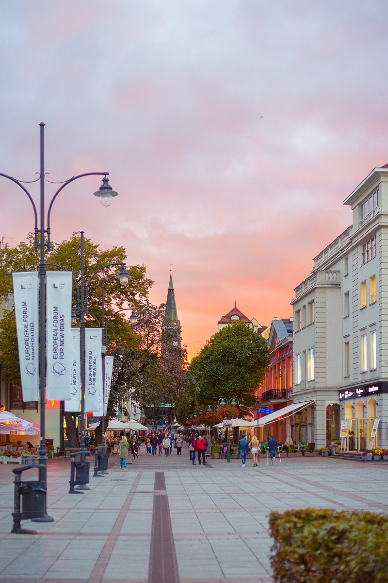 Sopot Monte Cassino - zachodzące słońce