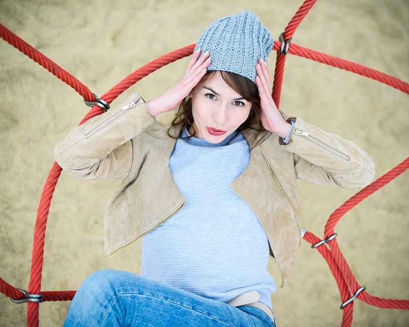 Wygłupy na placu zabaw