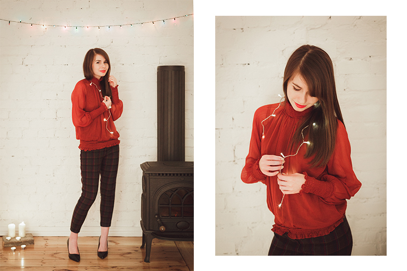 Sesja ze światełkami świątecznymi