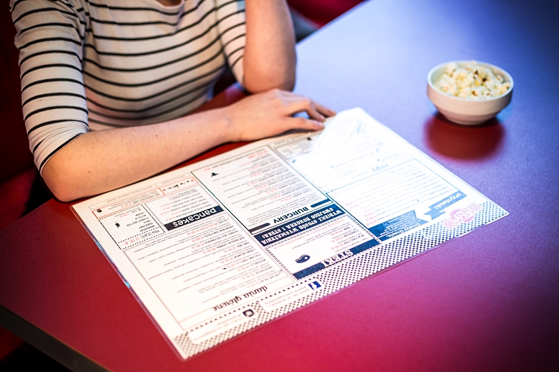 Karta dań w Casino Diner