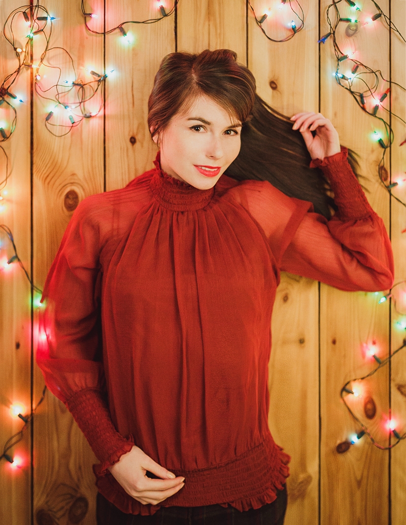 Zdjęcie z góry ze światełkami wokół