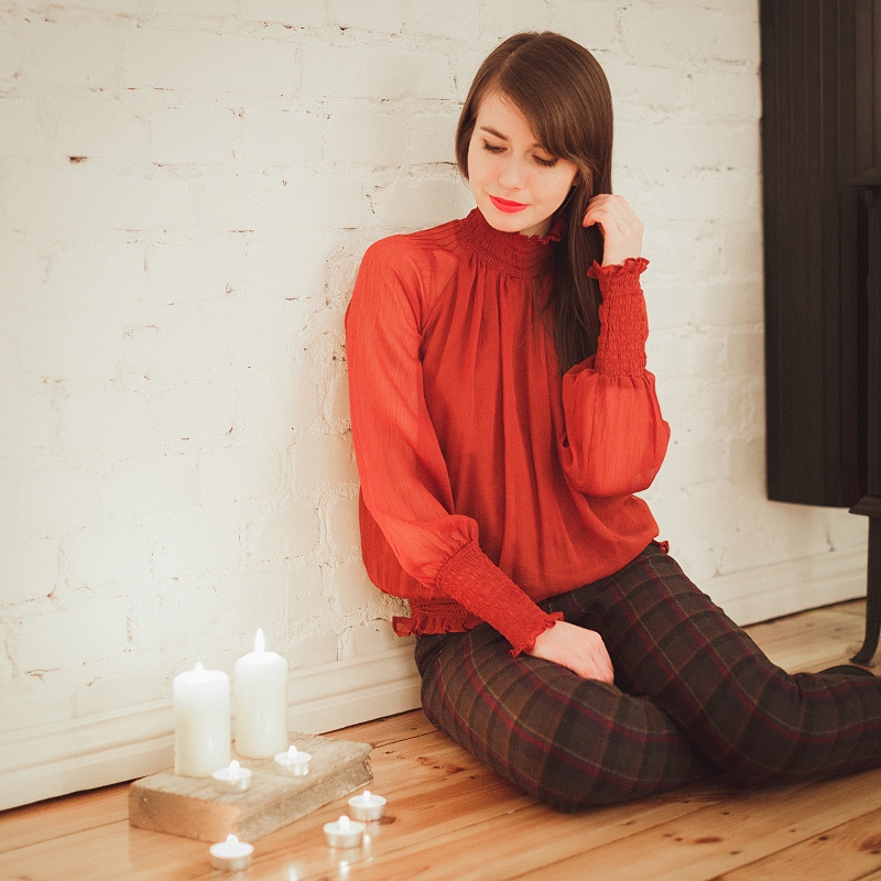 Zimowa sesja zdjęciowa ze świeczkami