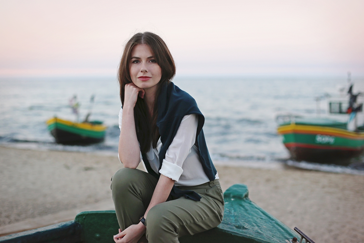 Zachód słońca nad morzem