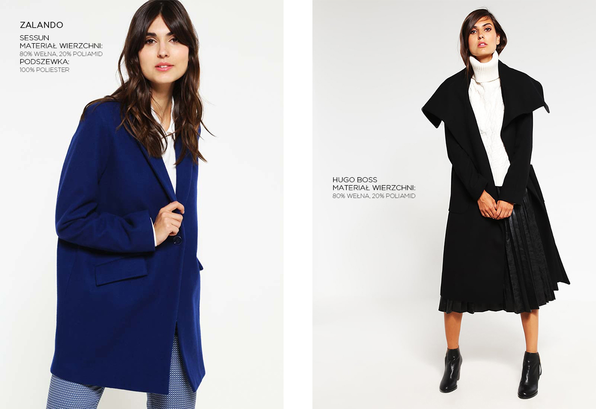 Wełniane płaszcze Zalando