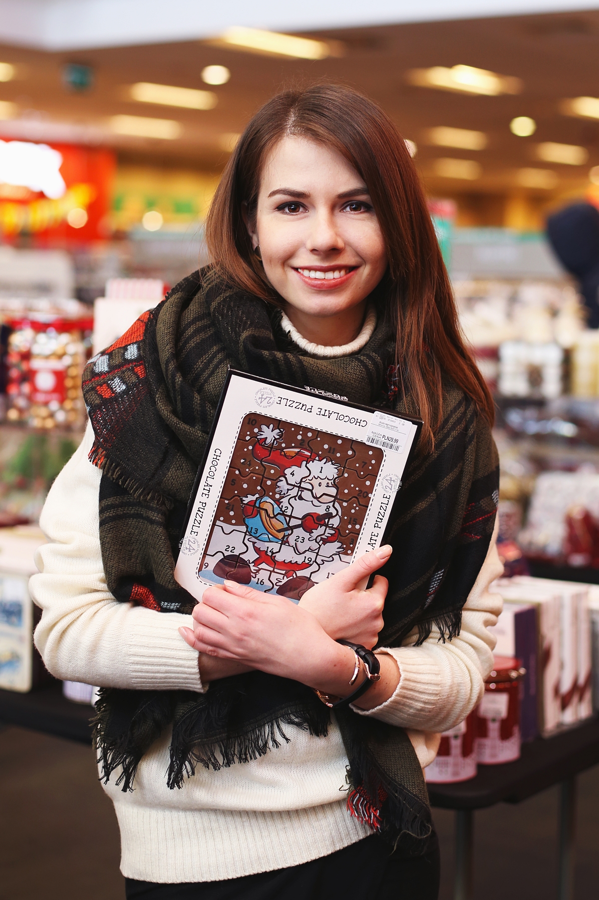 Puzzle czekoladowe z Mikołajem