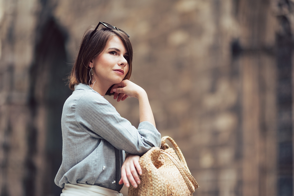 koszula z perelkami mules culotty Barcelona