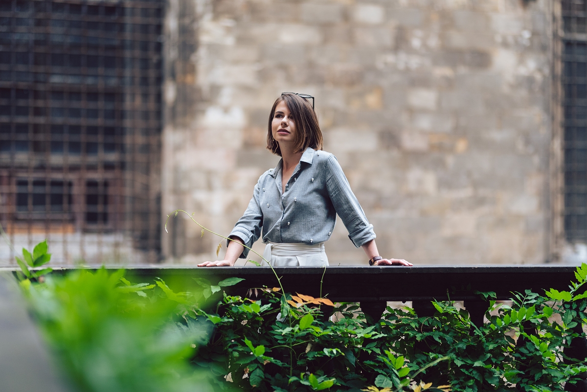 koszula z perelkami mules culotty Barcelona