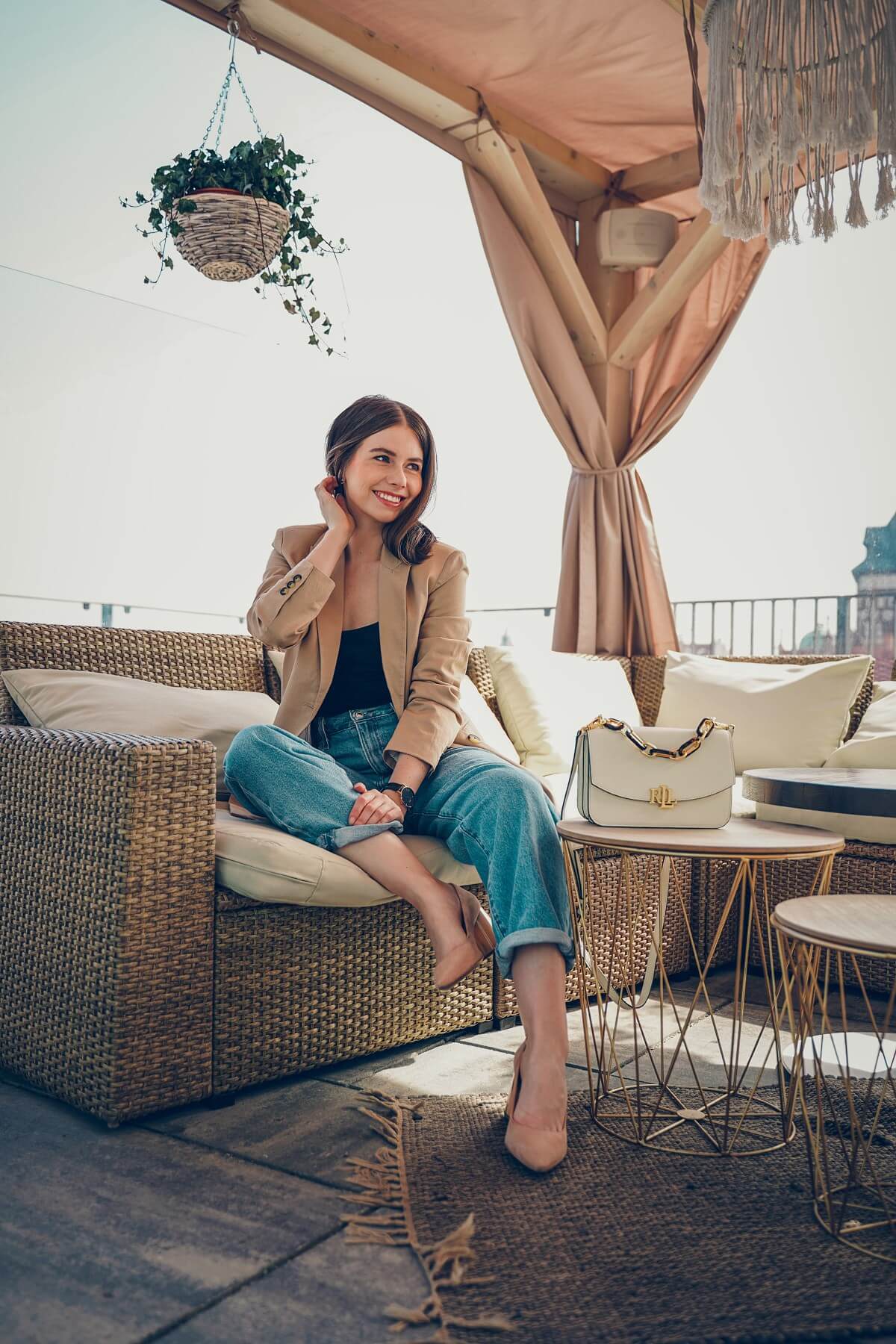 slouchy jeans marynarka oversize