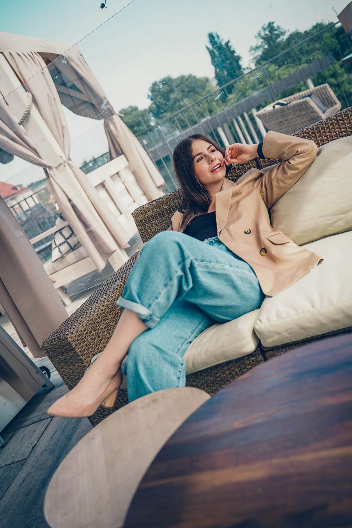 slouchy jeans marynarka oversize