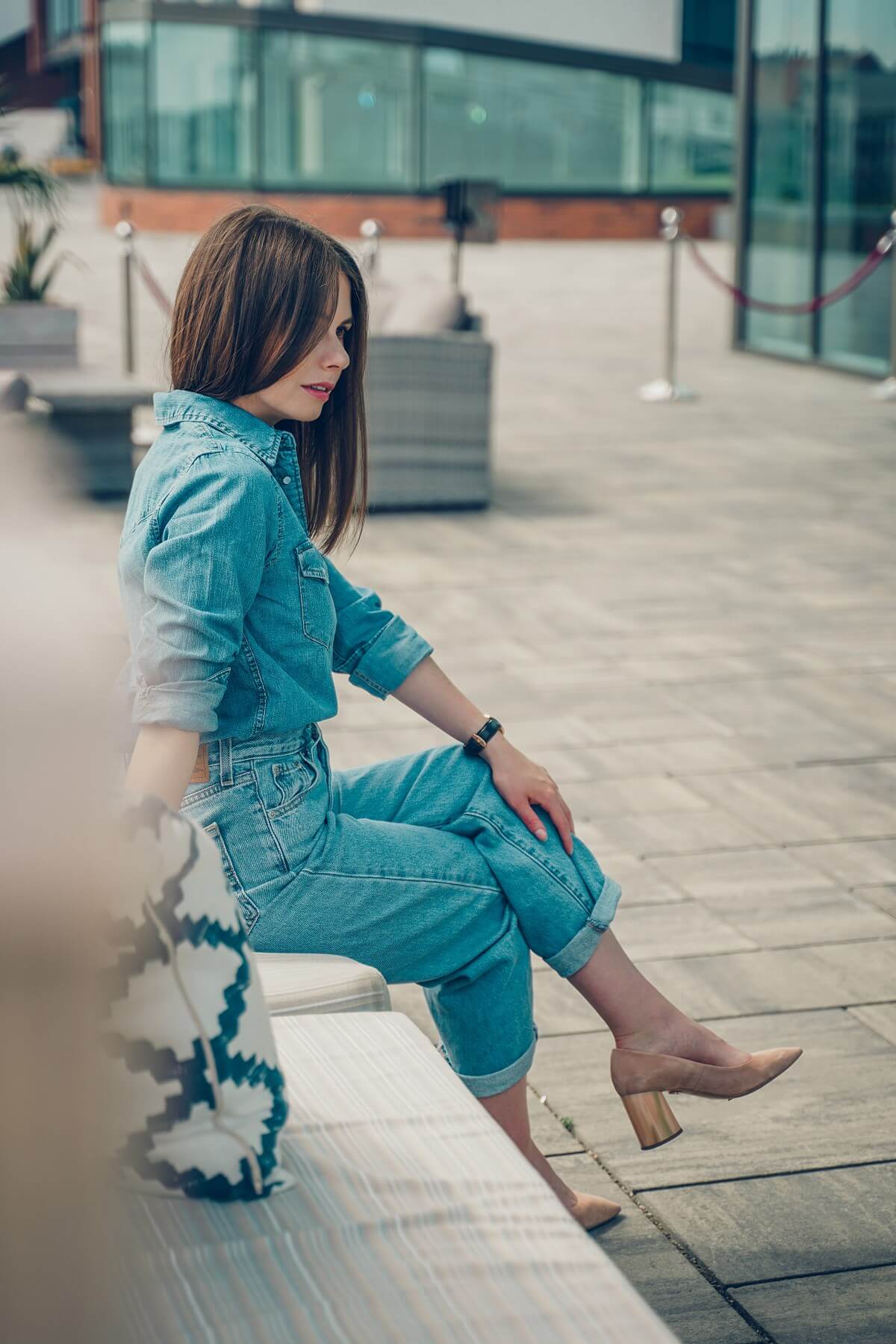 jeansy slouchy jeans total look