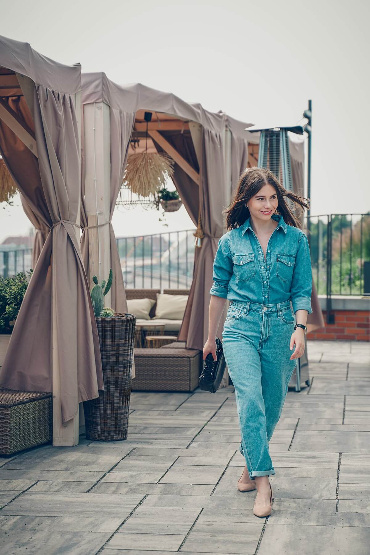 jeansy slouchy jeans total look