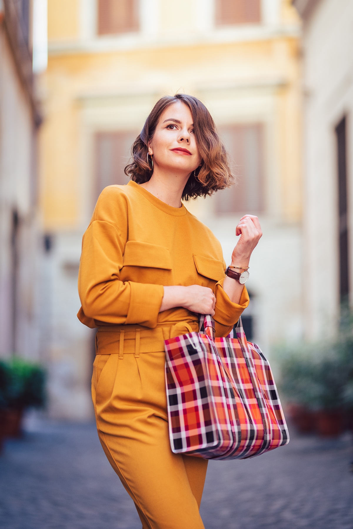 Miodowy pomarańczowy total look