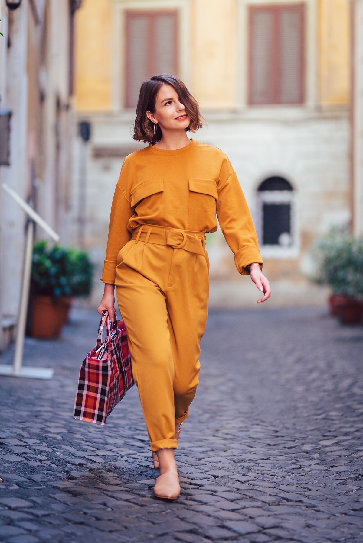 Miodowy pomarańczowy total look