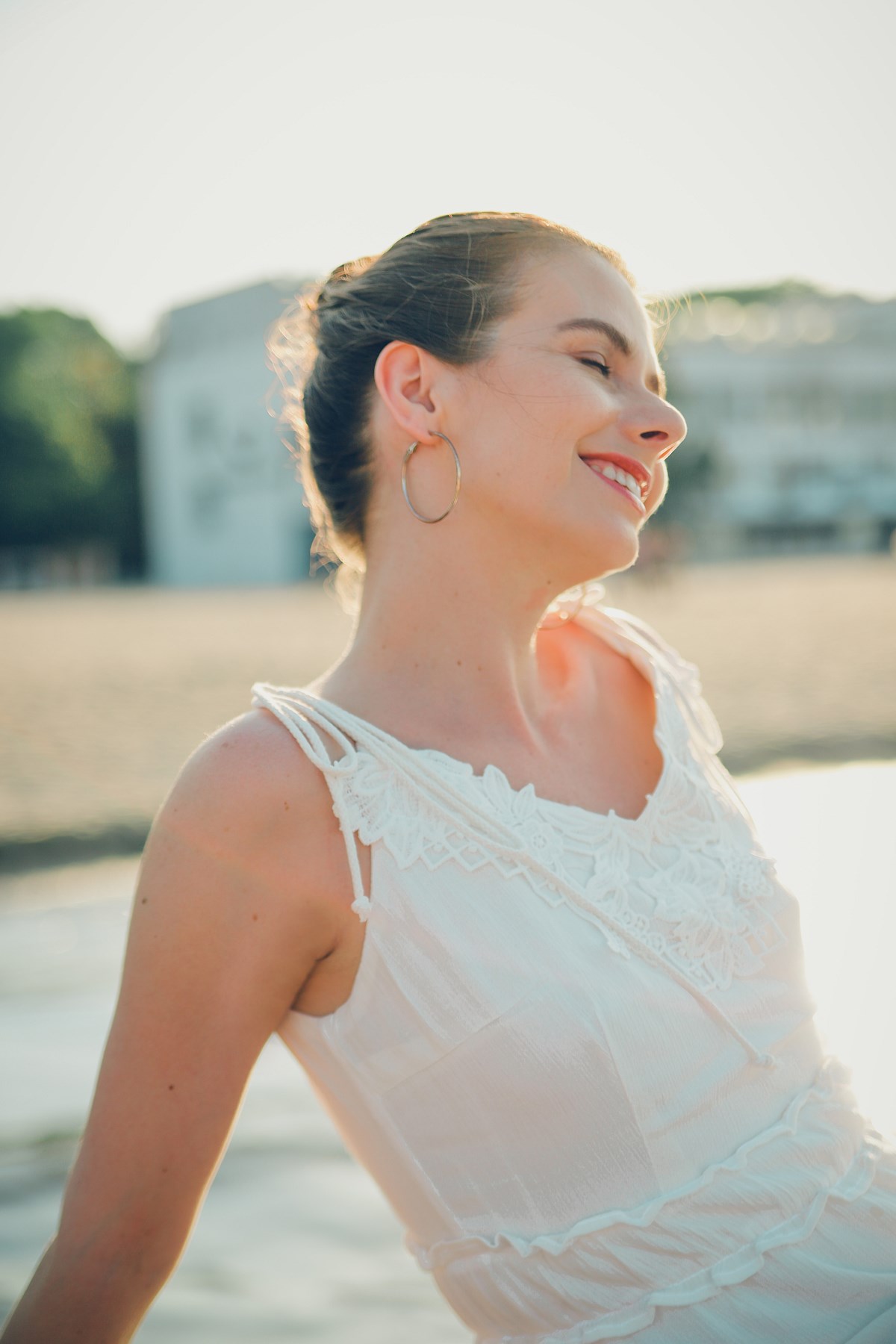 sesja zachód słońca nad morzem