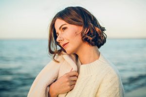 kurtka miś i sweter ecru blog modowy