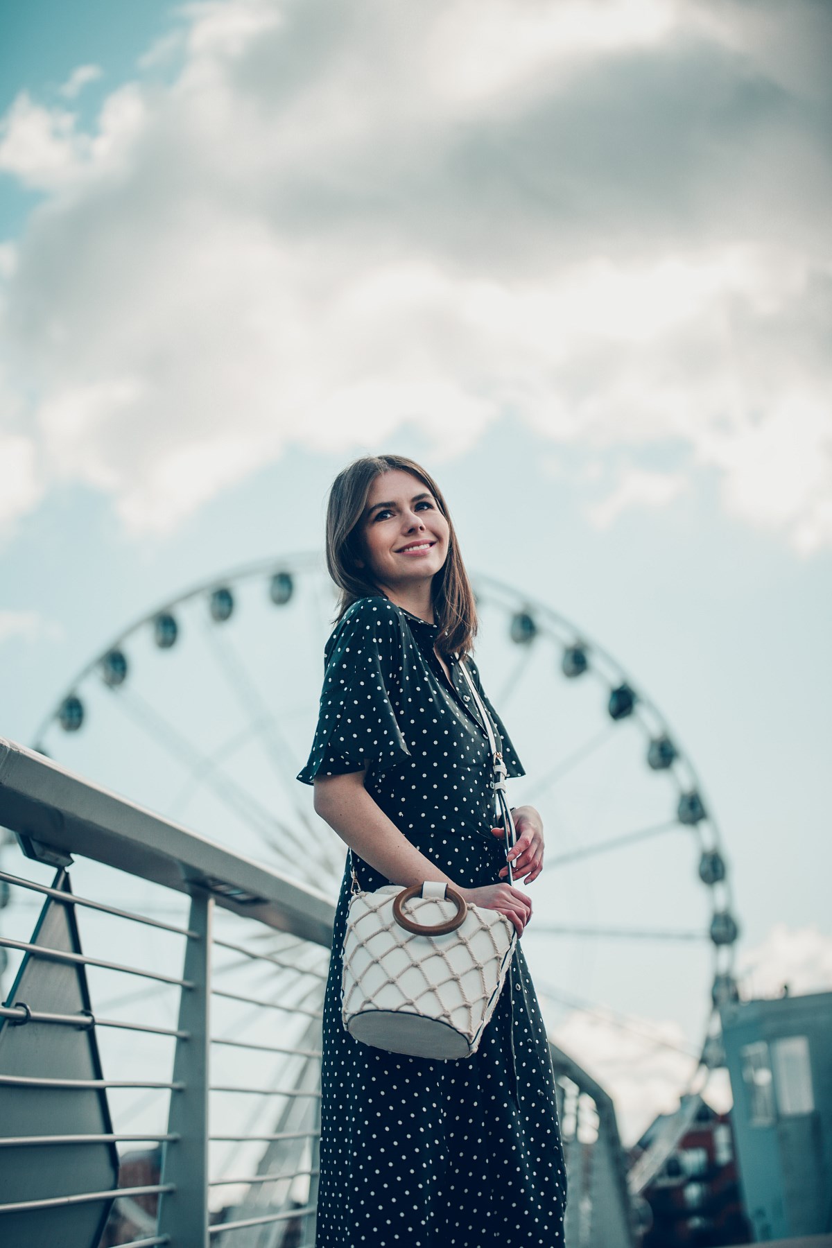 blogerka modowa gdańsk retro sukienka maxi w groszki