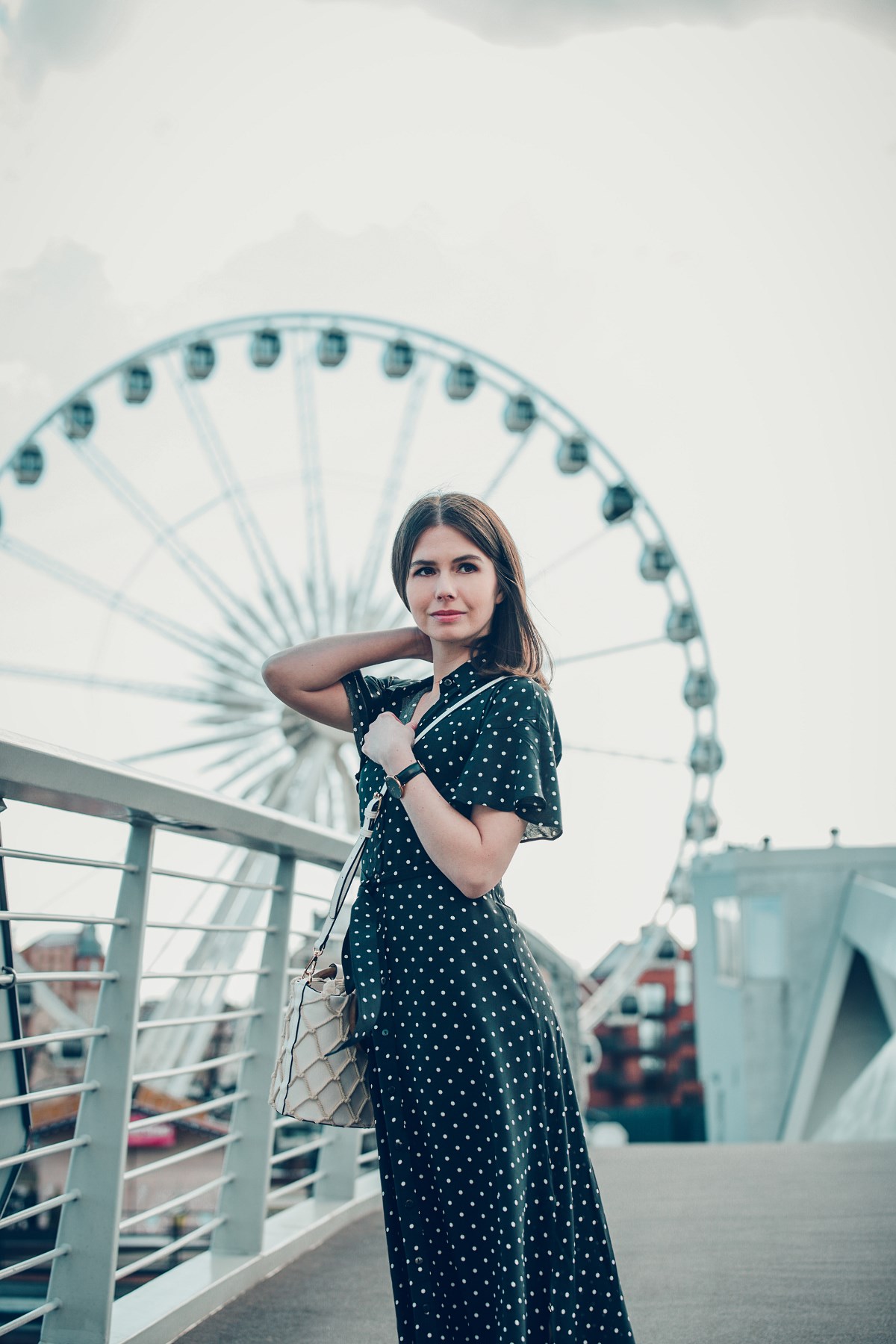 blogerka modowa gdańsk retro sukienka maxi w groszki