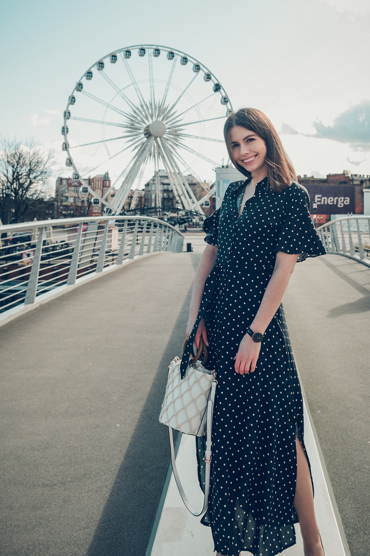 blogerka modowa gdańsk retro sukienka maxi w groszki