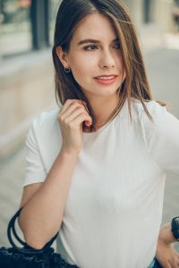jeans jeansy biały tshirt orsay