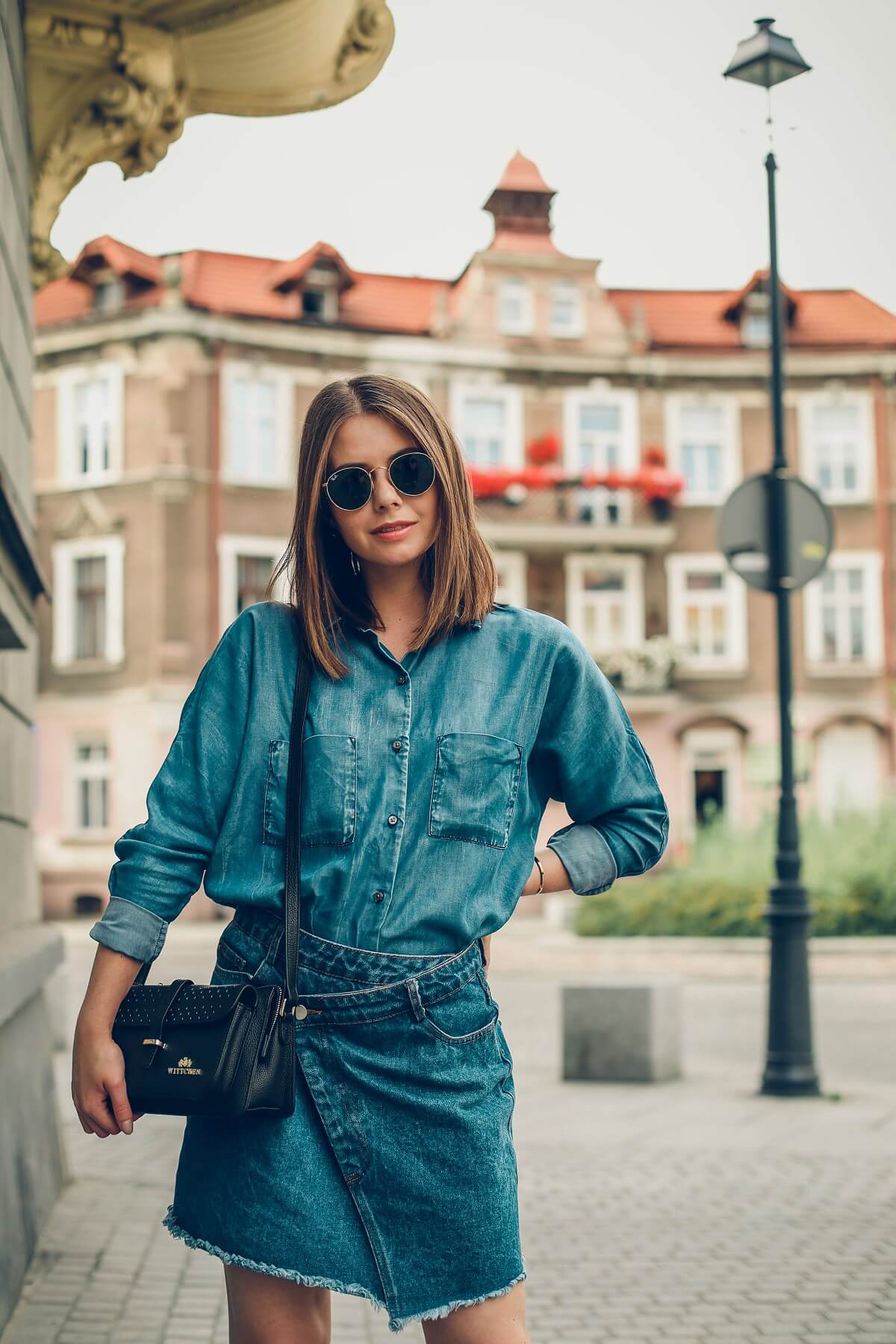 jeans total look torebka wittchen