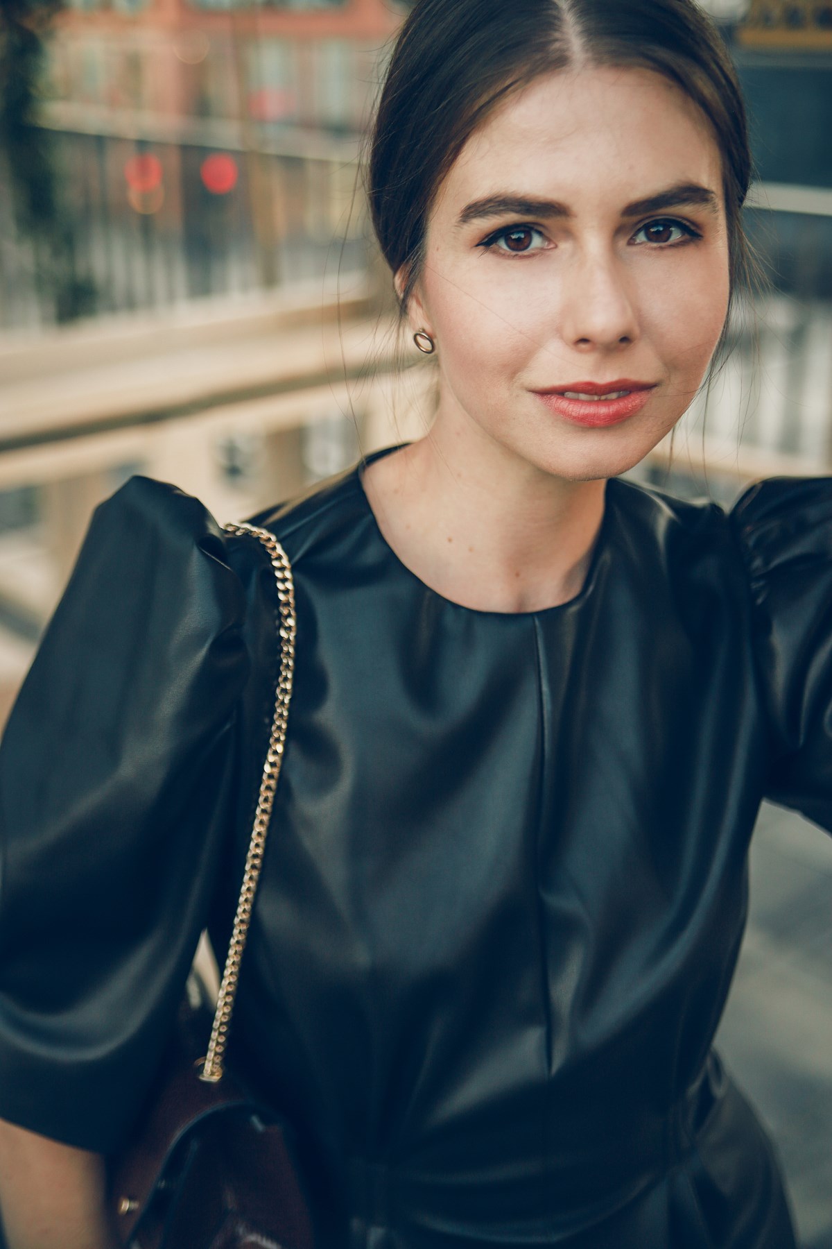 skórzana sukienka Zara Forum Gdańsk