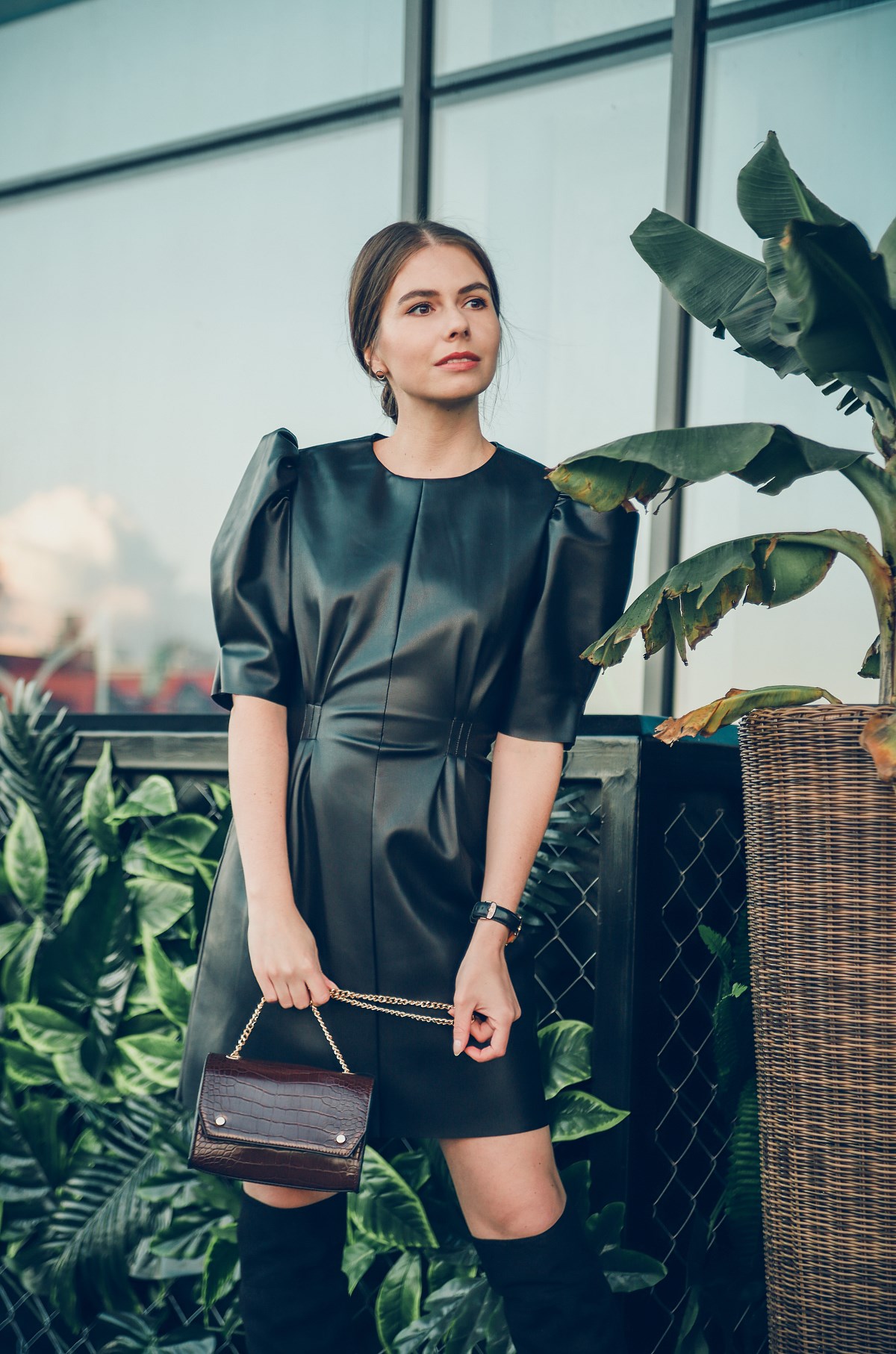 skórzana sukienka Zara Forum Gdańsk