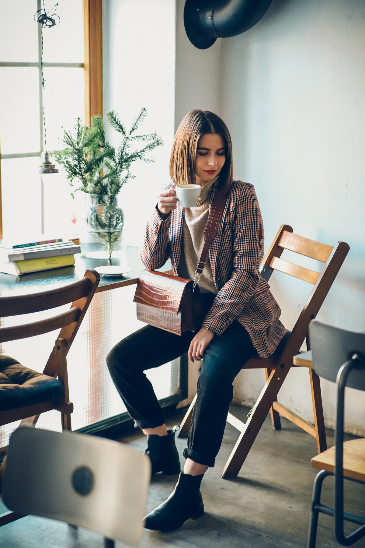 Golf i marynarka idealna stylizacja na co dzien sesja drukarnia gdansk