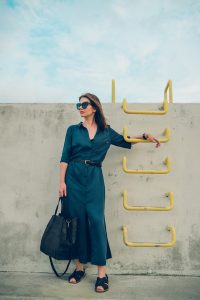 sukienka maxi czarne dodatki sesja gdynia