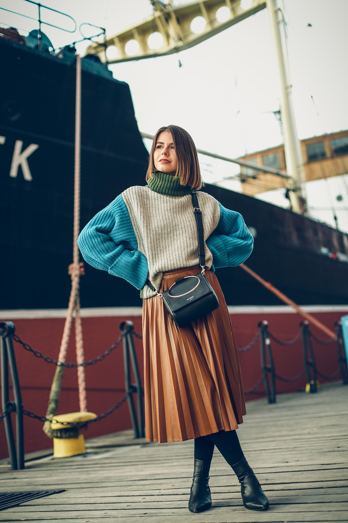 golf plisowana spodnica blog modowy stylizacja  gdansk