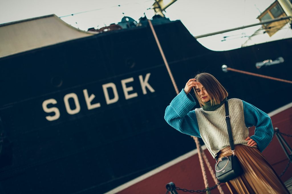 golf plisowana spodnica blog modowy stylizacja  gdansk